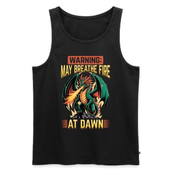 Fantasy Dragon Mythical Creatures - Men's Premium Organic Tank Top - black - Front - AI Model Male 178 light (178cm)