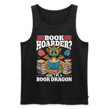 Fantasy Book reading Mythical Creatures - Männer Premium Bio Tank Top - Schwarz - Vorne - AI Model Male 178 light (178cm)
