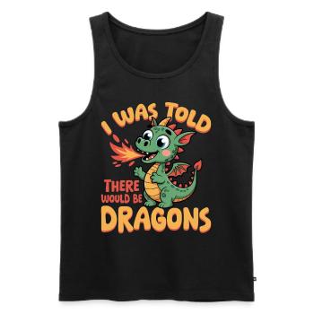 Fantasy Dragon Mythical Creatures - Men's Premium Organic Tank Top - black - Front - AI Model Male 178 light (178cm)