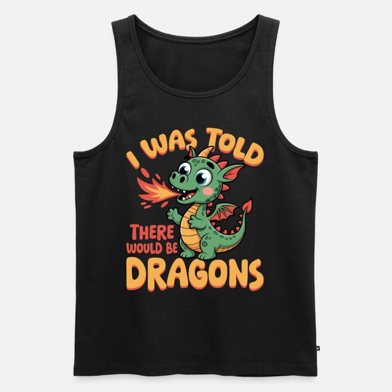 Fantasy Dragon Mythical Creatures - Männer Premium Bio Tank Top - Schwarz