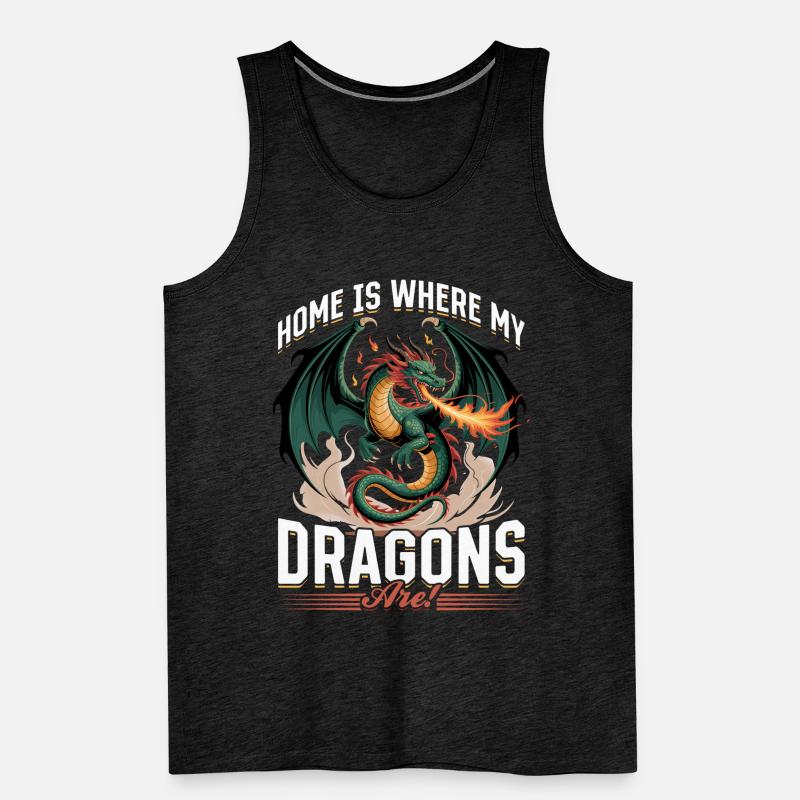 Fantasy Dragon Mythical Creatures Männer Premium Bio Tank Top