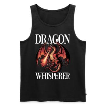Fantasy Dragon Mythical Creatures - Men's Premium Organic Tank Top - black - Front - AI Model Male 178 light (178cm)