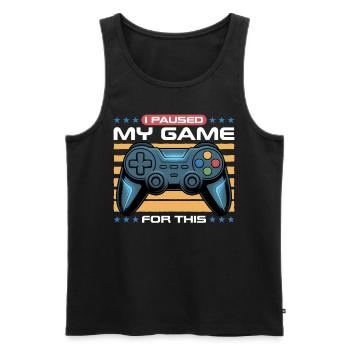 Gamer Gaming Controller Video Game - Männer Premium Bio Tank Top - Schwarz - Vorne - Michal (187cm)