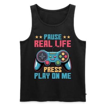 Gamer Gaming Controller Video Game - Männer Premium Bio Tank Top - Schwarz - Vorne - Michal (187cm)