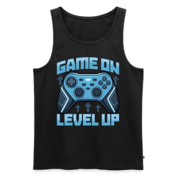 Gamer Gaming Controller Jeu Vidéo - Débardeur bio Premium Homme - noir - Devant - Michal (187cm)