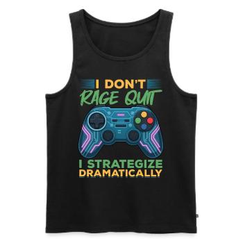 Gamer Gaming Controller Jeu Vidéo - Débardeur bio Premium Homme - noir - Devant - Michal (187cm)