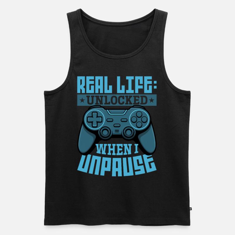 Gamer Gaming Controller Video Game - Männer Premium Bio Tank Top - Schwarz
