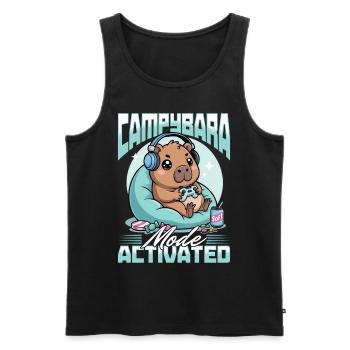 Gamer Gaming Capybara Video Game - Männer Premium Bio Tank Top - Schwarz - Vorne - Michal (187cm)