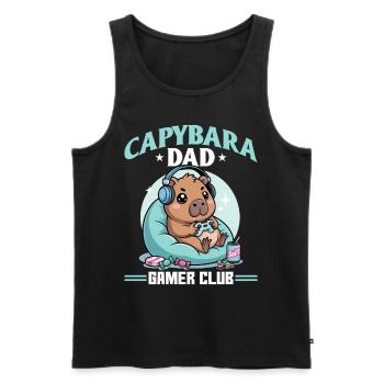 Gamer Gaming Capybara Video Game - Männer Premium Bio Tank Top - Schwarz - Vorne - Michal (187cm)