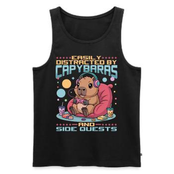 Gamer Gaming Capybara Video Game - Männer Premium Bio Tank Top - Schwarz - Vorne - Michal (187cm)