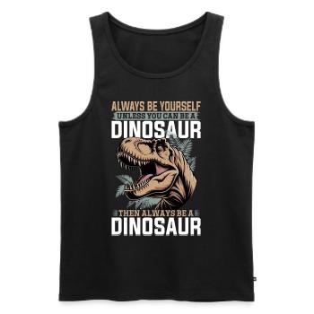 Dinosaur T-Rex kids - Men's Premium Organic Tank Top - black - Front - Michal (187cm)
