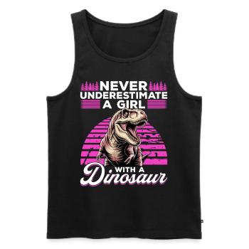 Dinosaur T-Rex kids - Männer Premium Bio Tank Top - Schwarz - Vorne - Michal (187cm)
