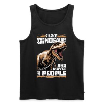 Dinosaur T-Rex kids - Men's Premium Organic Tank Top - black - Front - Michal (187cm)