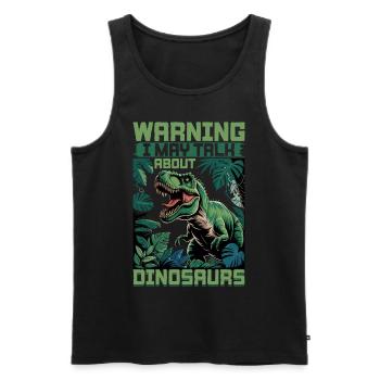 Dinosaur T-Rex kids - Men's Premium Organic Tank Top - black - Front - Michal (187cm)