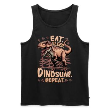 Dinosaur T-Rex kids - Männer Premium Bio Tank Top - Schwarz - Vorne - Michal (187cm)