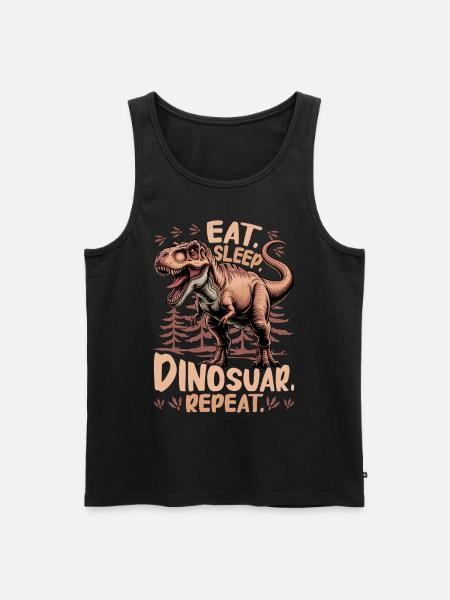 Dinosaur T-Rex kids - Männer Premium Bio Tank Top - Schwarz