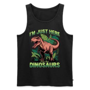 Dinosaur T-Rex kids - Männer Premium Bio Tank Top - Schwarz - Vorne - Michal (187cm)