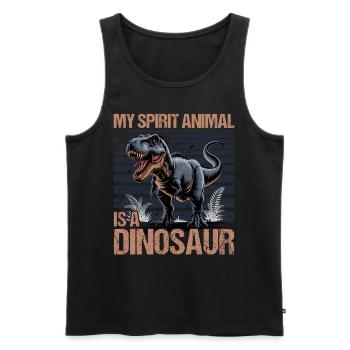 Dinosaur T-Rex kids - Men's Premium Organic Tank Top - black - Front - Michal (187cm)