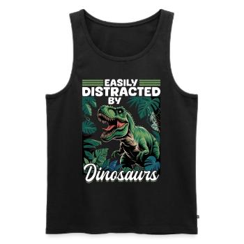 Dinosaur T-Rex kids - Men's Premium Organic Tank Top - black - Front - Michal (187cm)