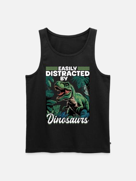 Dinosaur T-Rex kids - Männer Premium Bio Tank Top - Schwarz