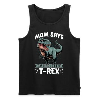 Dinosaur T-Rex kids - Männer Premium Bio Tank Top - Schwarz - Vorne - Michal (187cm)