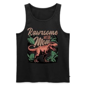 Dinosaure T-Rex enfants - Débardeur bio Premium Homme - noir - Devant - AI Model Male 178 light (178cm)