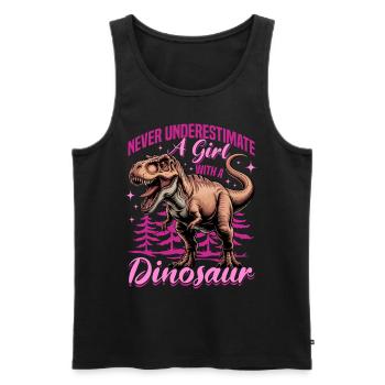 Dinosaur T-Rex kids - Men's Premium Organic Tank Top - black - Front - Michal (187cm)