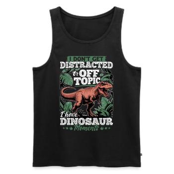 Dinosaur T-Rex kids - Men's Premium Organic Tank Top - black - Front - Michal (187cm)