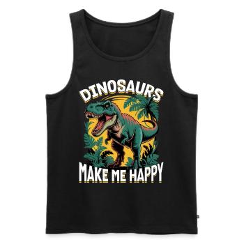 Dinosaur T-Rex kids - Männer Premium Bio Tank Top - Schwarz - Vorne - Michal (187cm)