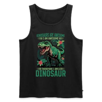 Dinosaur T-Rex kids - Men's Premium Organic Tank Top - black - Front - Michal (187cm)