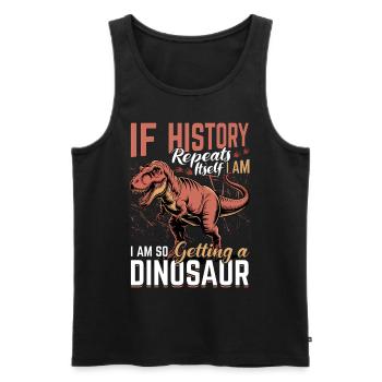 Dinosaure T-Rex enfants - Débardeur bio Premium Homme - noir - Devant - AI Model Male 178 light (178cm)