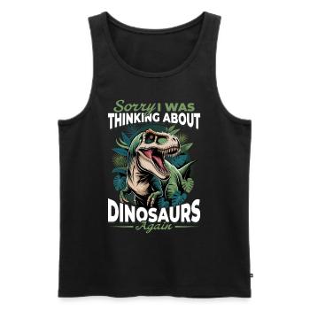 Dinosaur T-Rex kids - Men's Premium Organic Tank Top - black - Front - Michal (187cm)