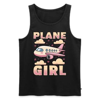 Airplane Kids Travel Pilot Toddler - Men's Premium Organic Tank Top - black - Front - AI Model Male 178 light (178cm)