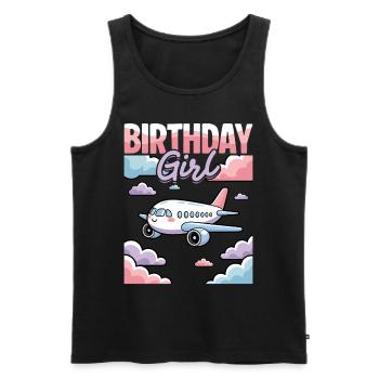Airplane Kids Travel Pilot Toddler - Men's Premium Organic Tank Top - black - Front - AI Model Male 178 light (178cm)