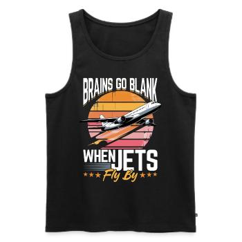 Airplane Kids Travel Pilot Toddler - Men's Premium Organic Tank Top - black - Front - AI Model Male 178 light (178cm)
