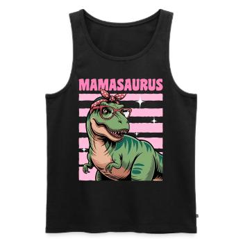 Dinosaur T-Rex Mamasaurus - Men's Premium Organic Tank Top - black - Front - Michal (187cm)