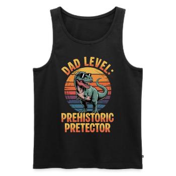 Dinosaur T-Rex Dad - Men's Premium Organic Tank Top - black - Front - Michal (187cm)