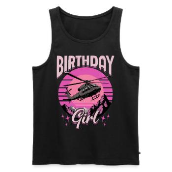 Helicopter funny Pilot - Männer Premium Bio Tank Top - Schwarz - Vorne - AI Model Male 178 light (178cm)