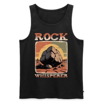 Rocks Geode Hunter Rock Collector Geology - Men's Premium Organic Tank Top - black - Front - Michal (187cm)