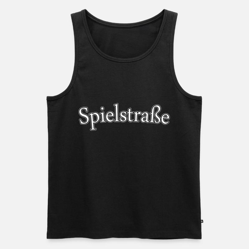 Spielstraße - Männer Premium Bio Tank Top - Schwarz