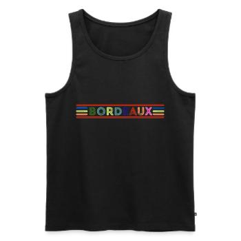Bordeaux - Men's Premium Organic Tank Top - black - Front - AI Model Male 178 light (178cm)