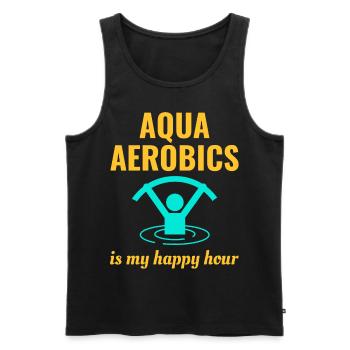 Water aerobics Aquatic fitness Aqua Exercise - Men's Premium Organic Tank Top - black - Front - AI Model Male 178 light (178cm)