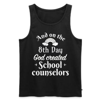 And on the 8th day God created School counselors - Männer Premium Bio Tank Top - Schwarz - Vorne - AI Model Male 178 light (178cm)