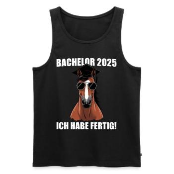 Bachelor Abschluss 2025 Studium bestanden - Männer Premium Bio Tank Top - Schwarz - Vorne - Michal (187cm)