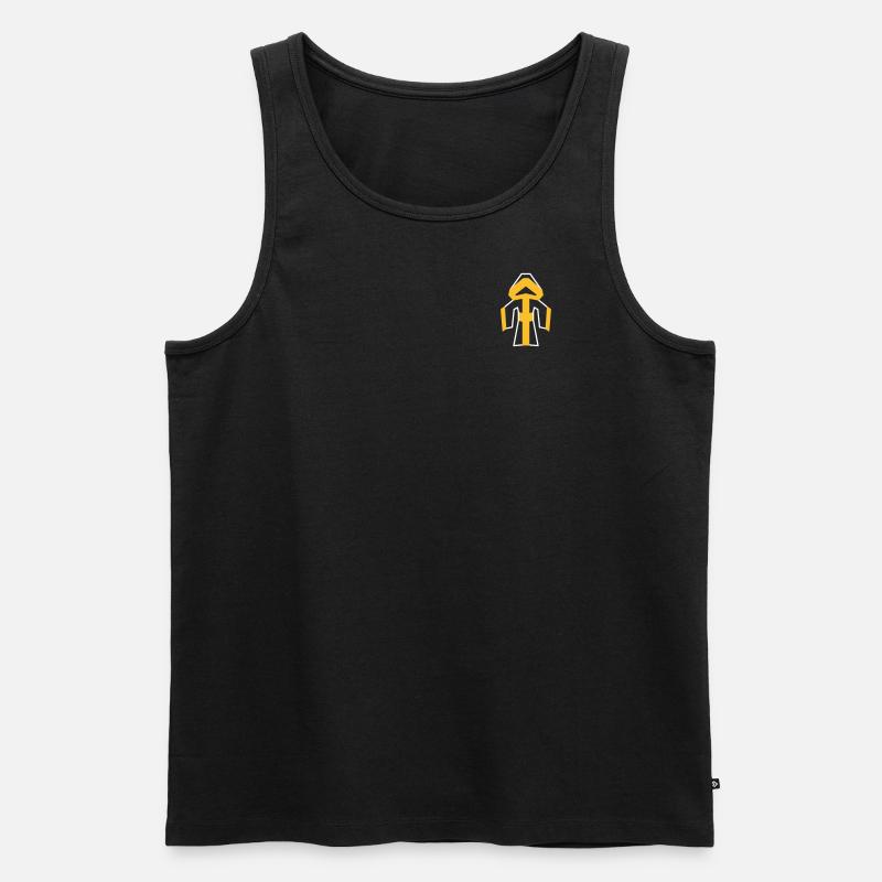 Münchner Kindl - Origami - Männer Premium Bio Tank Top - Schwarz