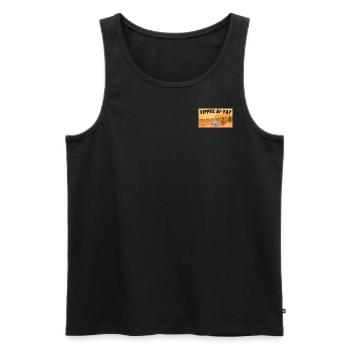 AI meets prairie - Men's Premium Organic Tank Top - black - Front - Michal (187cm)