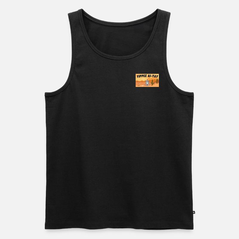 KI trifft Prärie - Männer Premium Bio Tank Top - Schwarz