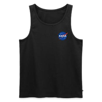 NASA Klassisches Logo Als Brustlogo - Männer Premium Bio Tank Top - Schwarz - Vorne - AI Model Male 178 light (178cm)