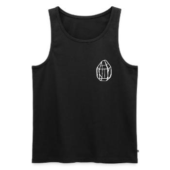 Edelstein Kristall Rund Motiv Geschenk Idee - Männer Premium Bio Tank Top - Schwarz - Vorne - AI Model Male 178 light (178cm)