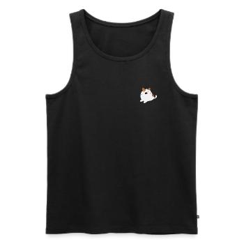 Chat dessiné 3 - Débardeur bio Premium Homme - noir - Devant - AI Model Male 178 light (178cm)